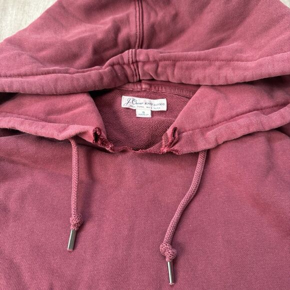 J.Crew Knit Goods Men's Heavyweight Sweatshirt Hoodie Red Size Small - Picture 3 of 8